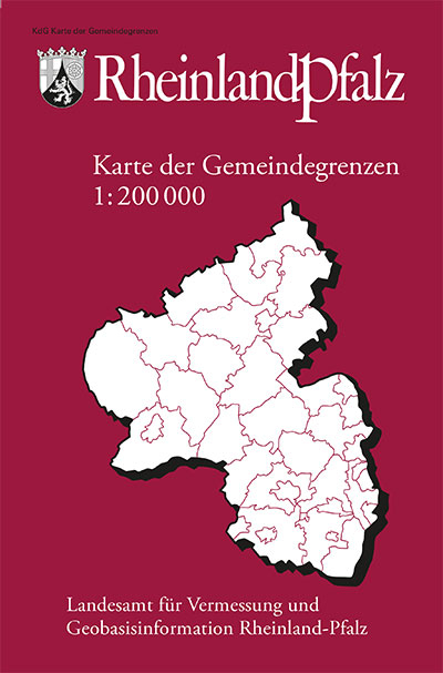 Karte der Gemeindegrenzen von Rheinland-Pfalz 1:200 000 -  Landesamt f&uuml;r Vermessung und Geobasisinformation Rheinland-Pfalz