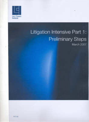 Litigation Intensive Part 1