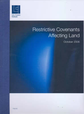 Restrictive Covenants Affecting Land 2006
