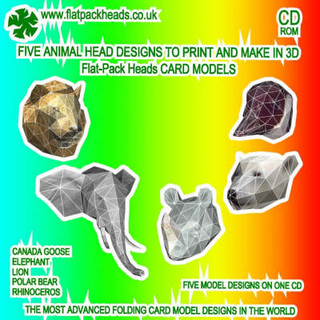 Five Animal Head Designs to Print and Make in 3D