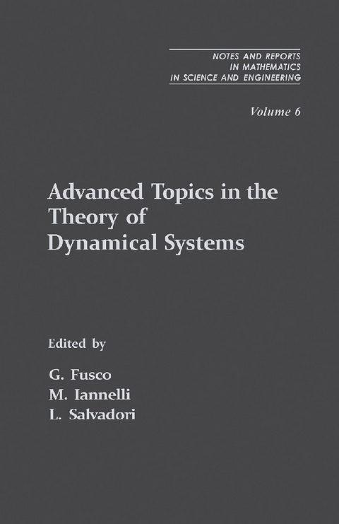 Advanced Topics in the Theory of Dynamical Systems - 