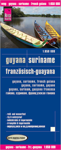 Reise Know-How Landkarte Guyana, Suriname, Französisch-Guayana (1:850.000)