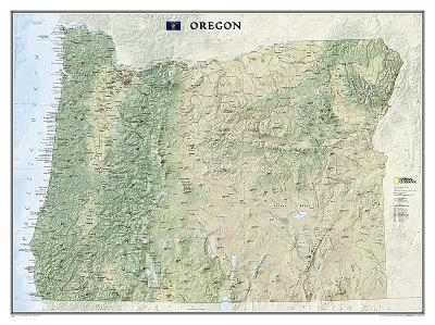 Oregon, Laminated - National Geographic Maps