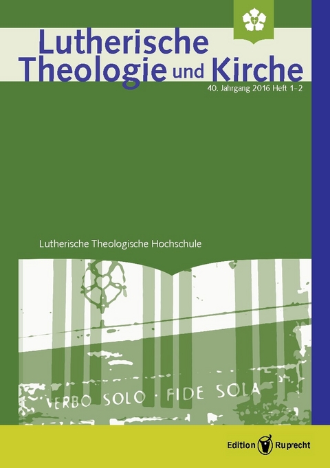 Lutherische Theologie und Kirche 1-2/2016 - Einzelkapitel -  Gilberto da Silva