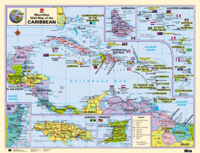 Caribbean Wall Map Laminated Edn