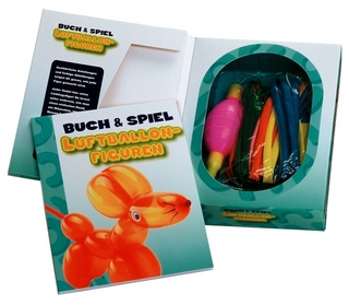 Luftballonfiguren, m. 20 Luftballons u. Luftballonpumpe