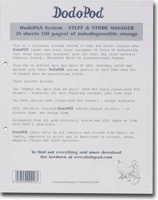 DodoPAX Paper (50 Pages) for DodoPOD Binder (to Fit Dodo Pad or Acad-Pad Diaries)