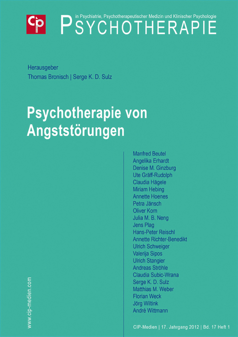 Psychotherapie von Angstst&ouml;rungen - 