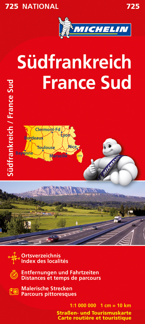 Michelin Karte S&uuml;dfrankreich. France Sud