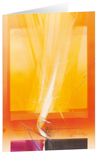 Ich bin die Auferstehung und das Leben - Kunst-Faltkarten mit Text (5 Stück)