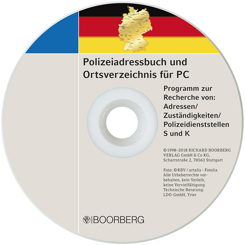 Polizeiadressbuch und Ortsverzeichnis f&uuml;r PC