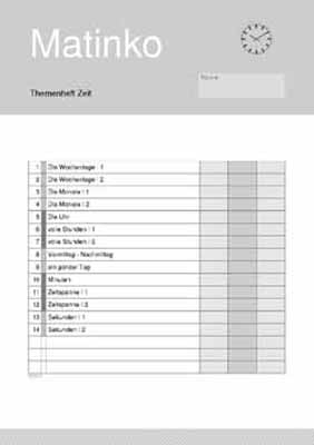 Matinko-Themenheft Zeit - Peter Jansen