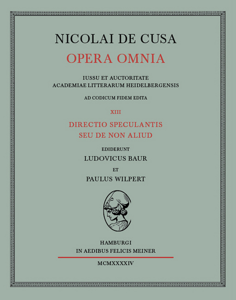 Directio speculantis seu de non aliud -  Nikolaus von Kues