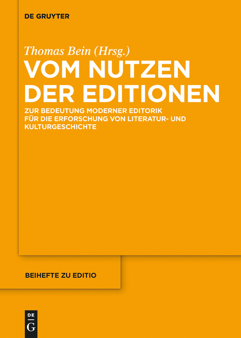Vom Nutzen der Editionen - 