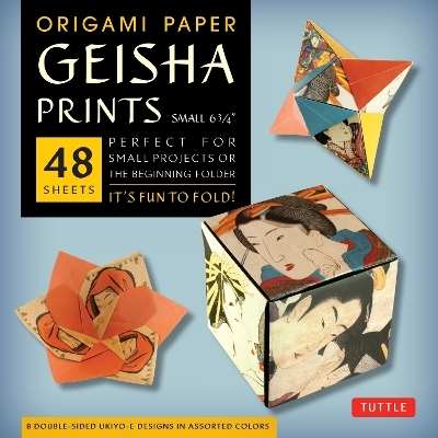 Origami Paper - Geisha Prints - Small 6 3/4" - 48 Sheets - 