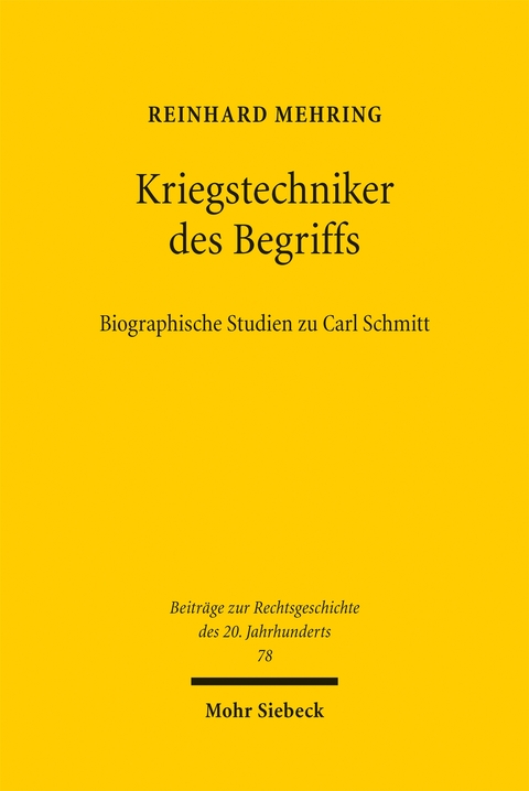 Kriegstechniker des Begriffs - Reinhard Mehring