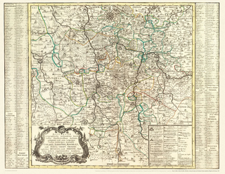 Historische Karte: Ämter Colditz, Leisnig, Rochlitz , Schulamt Grimma mit Mügeln und Sornzig 1749 (Plano)