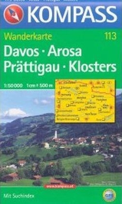 Kompass Karte Davos, Arosa, Pr&auml;ttigau, Klosters