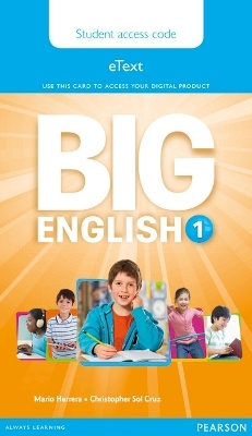 Big English 1 Pupil's eText access code (standalone) - Christopher Cruz