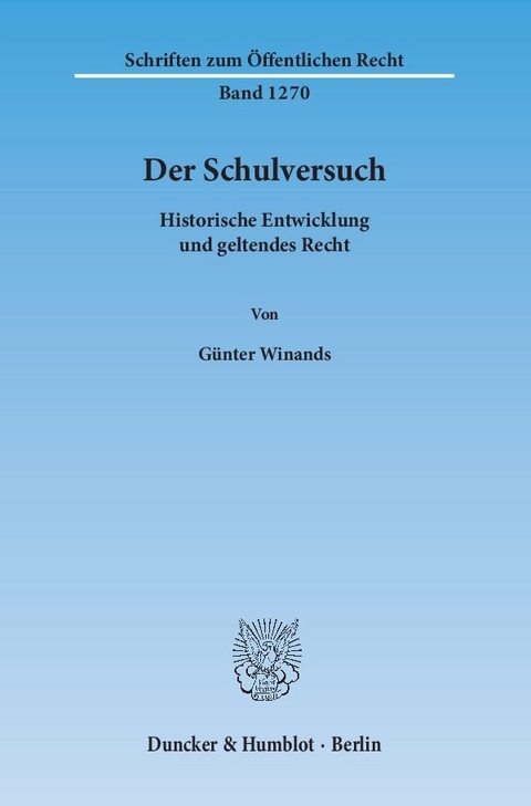 Der Schulversuch. - G&uuml;nter Winands