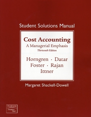 Student Solutions Manual - Charles T. Horngren