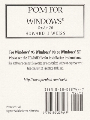 POM for Windows, Version 2 - Howard J. Weiss