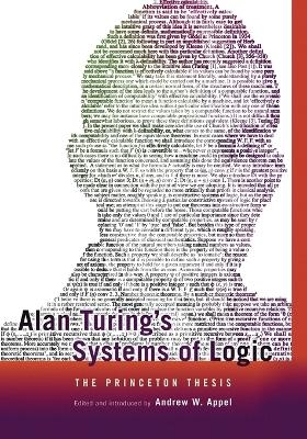 Alan Turing's Systems of Logic - 