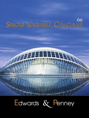 Single Variable Calculus - C. Henry Edwards, David E. Penney