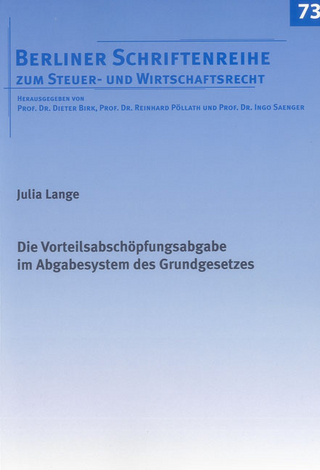 Die Vorteilsabschöpfungsabgabe im Abgabesystem des Grundgesetzes