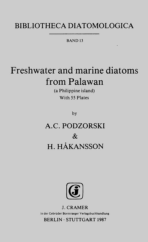 Freshwater and marine diatoms from Palawan (a Philippine island) - Andrew C Podzorski, Hannelore H&aring;kansson