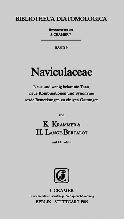 Naviculaceae - K Krammer, H Lange-Bertalot