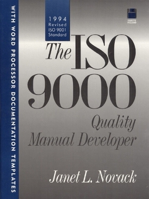 ISO 9000 Quality Manual Developer, The (Bk/Disk)