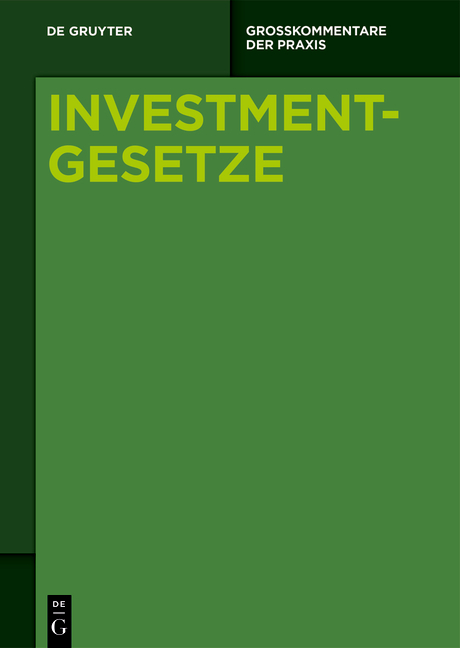 Investmentgesetze / [Set Investmentgesetze, Band 1-3] - 