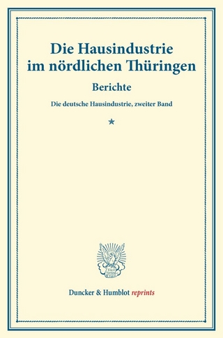 Die Hausindustrie im nördlichen Thüringen.