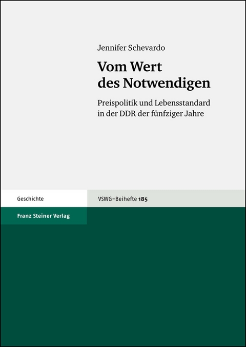 Vom Wert des Notwendigen - Jennifer Schevardo