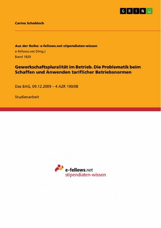 Gewerkschaftspluralität im Betrieb. Die Problematik beim Schaffen und Anwenden tariflicher Betriebsnormen
