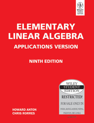 Elementary Linear Algebra Applications Version, 9th Ed - Chris Rorres