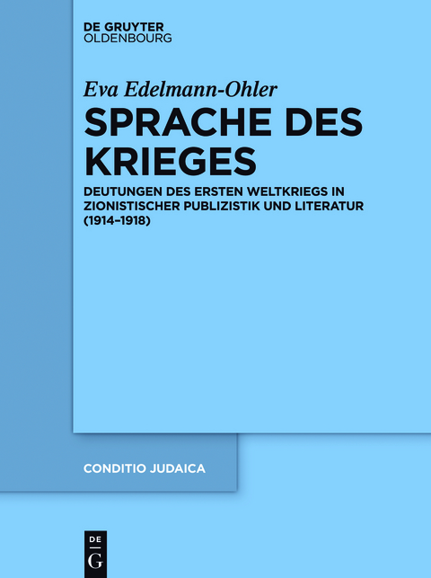 Sprache des Krieges - Eva Edelmann-Ohler