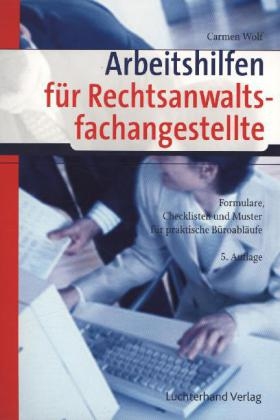 Arbeitshilfen f&uuml;r Rechtsanwaltsfachangestellte