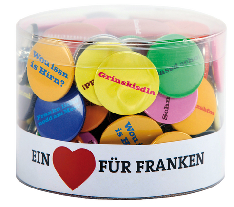 Buttons &raquo;Ein Herz f&uuml;r Franken&laquo;