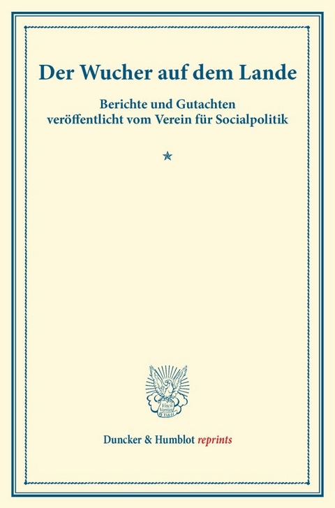 Der Wucher auf dem Lande. - 