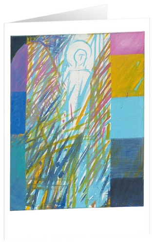 Engel 1 - Kunst-Faltkarten ohne Text (5 Stück)