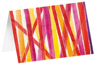 Streifen 2 - Kunst-Faltkarten ohne Text (5 Stück)
