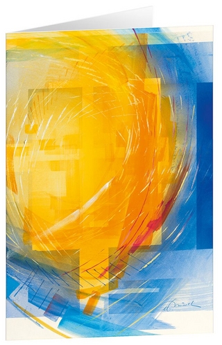 Ich bin das Licht - Kunst-Faltkarten mit Text (5 Stück)