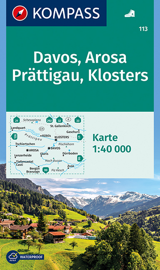 KOMPASS Wanderkarte Davos, Arosa, Prättigau, Klosters