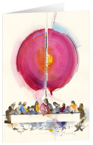 Mitten unter uns - Kunst-Faltkarten mit Text (5 Stück)