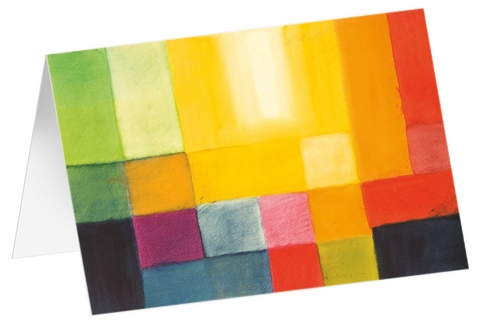 Lichtschein 4 - Kunst-Faltkarten ohne Text (5 St&uuml;ck) - 