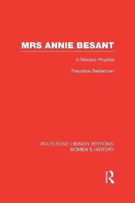 Mrs Annie Besant