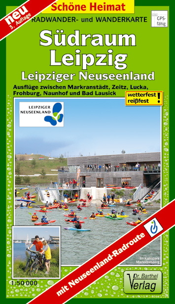 Radwander- und Wanderkarte S&uuml;draum Leipzig, Leipziger Neuseenland