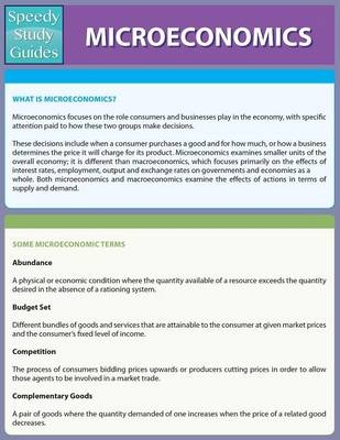 Micro-Economics (Speedy Study Guides -  Speedy Publishing LLC